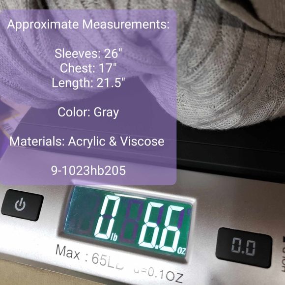 Divided by H&M Jumper Soft Cable Knit Gray Sweater w/ Lemon Applique size SMALL - Picture 8 of 8